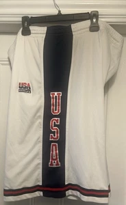 Authentic Nike Olympic USA Basketball Shorts 2000 Vintage Home White XXL Rare - Picture 1 of 8