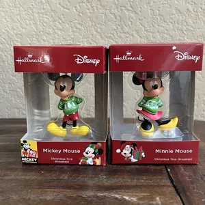 Hallmark Disney Mickey & Minnie Ornaments 2018 - Nuevo en caja - Juego de 2 - Imagen 1 de 7