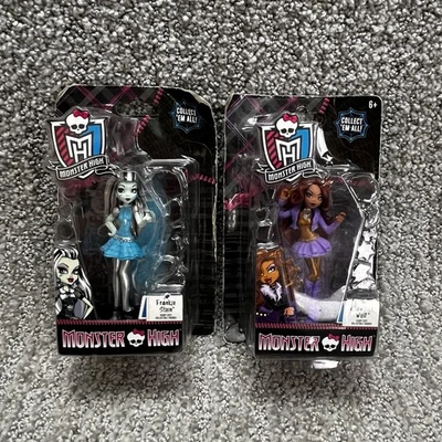 Monster High Scary Cute Mini Doll Figures Frankie Stein Clawdeen Wolf  3.5"  LOT - Image 1 of 4