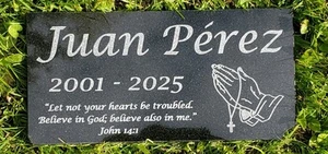 Loved One Memorial Marker do grobu Nagrobek Ogród Granit Kamień Tablica pogrzebowa t10 - Zdjęcie 1 z 12
