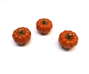 Pumpkin Shaped Votive Candles Set of 3 Fall Halloween Thanksgiving Decor - Picture 1 of 4