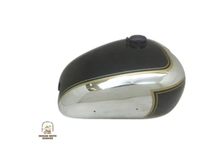 FIT FOR Panther M100 600Cc Black Painted Chrome Petrol Tank 1947-1953 - Picture 1 of 5