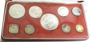 elf Bahamas 9 pc 1974 Proof Set 4 Silver Coins in set OGP - Bild 1 von 3