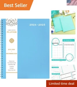 Eco-Friendly 18-Month Planner 2024-2025 - Stylish Tabs & Quality Materials - Picture 1 of 9