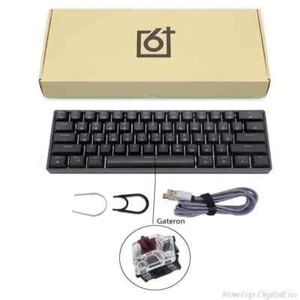 61 Key Mechanical Keyboard USB Wired LED Backlit Axis Gaming Mechanical Keyboard - Picture 1 of 31