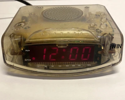 Radio reloj despertador de plástico transparente jWIN JL-204C AM/FM Foto 1 de 4
