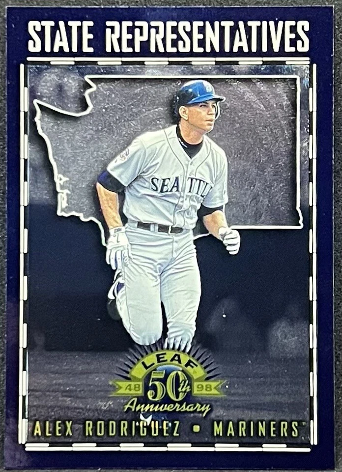 ALEX RODRIGUEZ 1998 Leaf STATE REPRESENTATIVES FOIL #/5000 ! RARE ! - Image 1 of 1