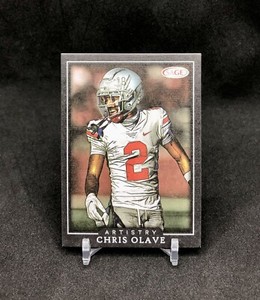 2022 SAGE Chris Olave “ARTISTRY” BLACK CANVAS SSP Rookie Card No. 39 WHO DAT? ⚜️