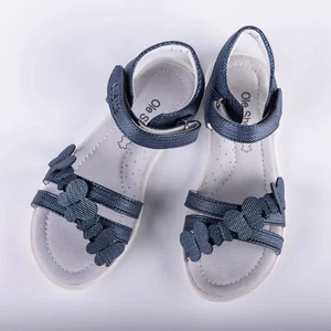 Girls Navy Blue Butterfly Sandals Big Kid 3 US - Picture 1 of 13