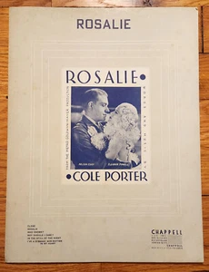 Rosalie Sheet Music 1937 Cole Porter Nelson Eddy Eleanor Powell Cover - Picture 1 of 1