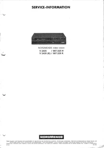 Service Manual #060 Nordmende V2405 987325 V2405K 987326 - Bild 1 von 1