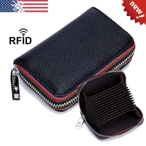 Lock Slim Wallet Secure Men Women RFID Blocking Money Credit Card Holder Wallets - Picture 1 of 7