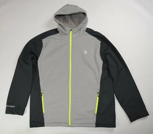Mens Spyder Long Sleeve Full Zip Jacket track hooded size XL - Picture 1 of 6