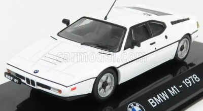 MODELLINO AUTO STATICO CENTAURIA BMW M1 1978 CON VETRINA BIANCO SCALA 1/43 - Immagine 1 di 4