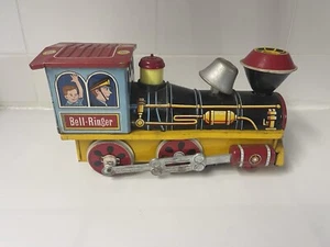TRADE MARK MODERN TOYS Japan Blech Lithographie Bell Ringer Train Engine Vintage - Bild 1 von 8