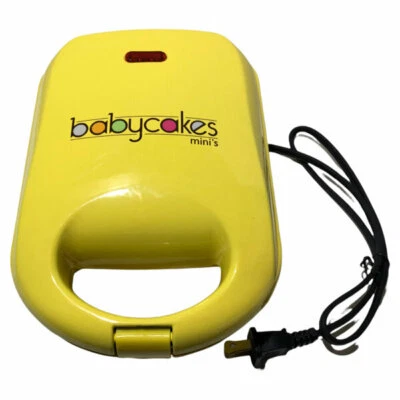 Mini máquina antiadherente para hacer donas amarillas para bebés DNM-30 pasteles postres pasteles para bebés Foto 1 de 4