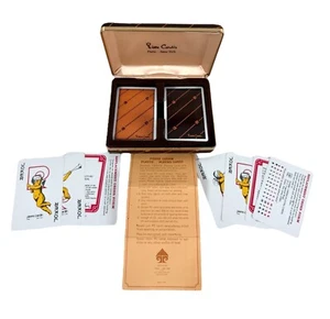 Vintage Pierre Cardin Playing Cards 2 Complete Sets With Hard Designer Case - Picture 1 of 4