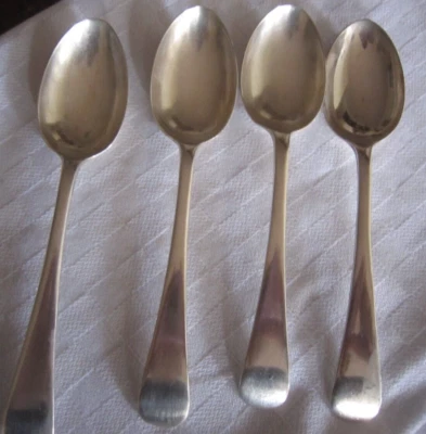 4 cucchiai da te in argento punzonato Mappin & Webb Sheffield 1911 - pesanti  - Immagine 1 di 4