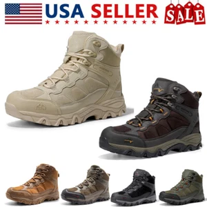 NORTIV 8 Men's Waterproof Hiking Boots Outdoor Lightweight Mountaineering Shoes - Picture 1 of 58