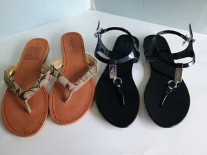 Paket mit 2 Coach Sandalen schwarz & braun mit Hangtags | Größe 7 B - Bild 1 von 11