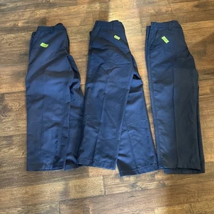 3 Pairs Work rite Nomex Firefighter Pants Navy Blue 35x28 - Picture 1 of 6