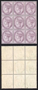 SG172 Penny Lilac 16 Dots Block of 9 U/M - Picture 1 of 1