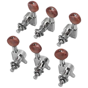 6PCS Fully Enclosed Guitar Tuning Pegs Acoustic Guitar Metal Tuner Knobs 3 L 3CS - Picture 1 of 12