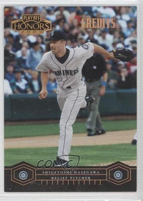2004 Playoff Honors Credits Bronze /100 Shigetoshi Hasegawa #176 - Image 1 of 2