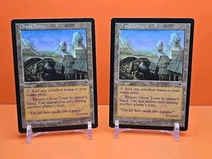 (2) 1997 Magic The Gathering GHOST TOWN TEMPTEST PLAYED - Picture 1 of 6