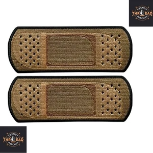 CEROTTO PRONTO SOCCORSO RICAMATO BAND AID - 2PZ | 4" X 1,5" ferro da stiro su cucito - Foto 1 di 5