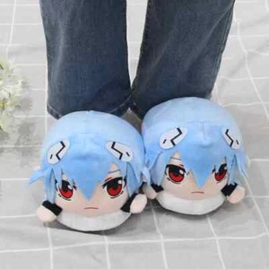 Linda Zapatilla Hogar Neon Genesis Evangelion Anime Ayanami Rei Peluche Invierno Cálida - Imagen 1 de 23