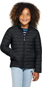 Lands End Youth girl boy  Black PrimaLoft Packable Jacket sz  M ( 10-12) EUC - Picture 1 of 9
