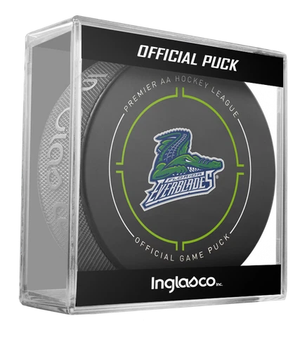 ECHL Florida Everblades Official Game Hockey Puck In Cube Cover