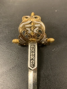vintage spanish sword letter opener with ornate hilt - made in spain App. 6 3/4” - Picture 1 of 8