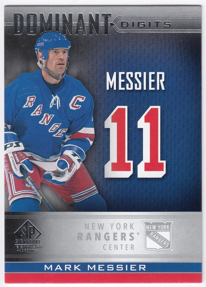 2020-21 SP Signature Edition Legends Dominant Digits MARK MESSIER #DD-24 Rangers - Image 1 of 1