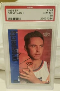 1996-97 SP #142 STEVE NASH Rookie RC PSA Gem psa 10 MINT RARE 💥💥 - Picture 1 of 4