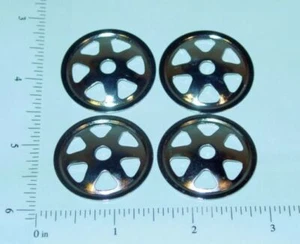 Set of 4 Ertl Loadstar Metal Hub Cap Toy Parts ETP-001 - Imagen 1 de 2