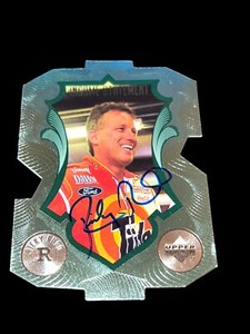 Ricky Rudd "ROOSTER" VINTAGE signed NASCAR card 2000 UPPER DECK INCOME STATEMENT