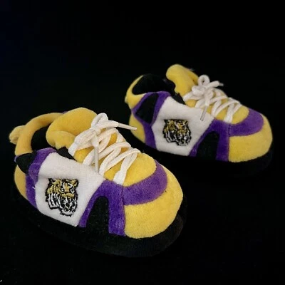 LSU Louisiana State University Tigers NCAA Baby 1st Slippers Comfy Feet 0-9 mo. - Image 1 of 4