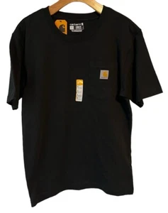 Carhartt T Shirt Mens Small Relaxed Short-Sleeve Loose Pocketed Black Tee NEW - Picture 1 of 11