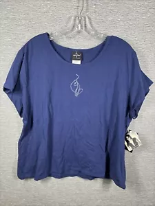 NWT Baby Phat Women's Navy Blue Scrub Top Shirt 26700 Many Sizes - Picture 1 of 16