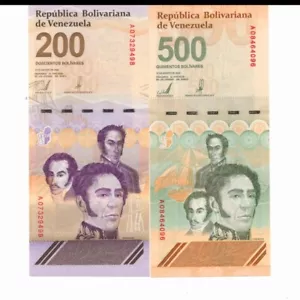 Venezuela 200 (1) - 500 (1) Bolivar Digitales- Million Series Soberano New COA - Picture 1 of 5