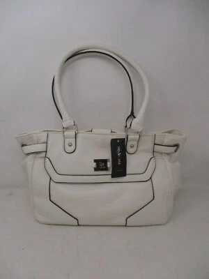 Style & Co Pebbled Satchel Bag White - Image 1 of 2