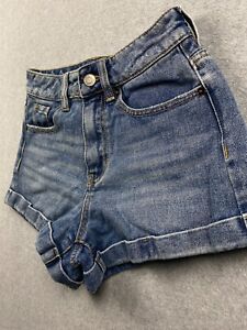 PacSun Women's Size 23 w23 Blue Denim Cuffed Mom Shorts