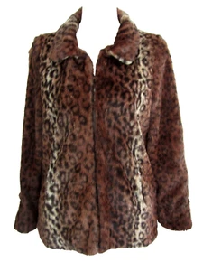 Betsey Johnson Faux Fur Jacket w/ Quick Sewing Repair Needed Back of Neck Size S - Picture 1 of 10