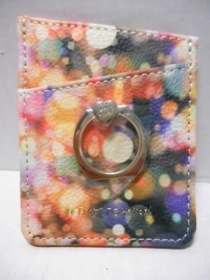 Soporte para anillo de teléfono Betsey Johnson - Cartera con tarjetero adhesivo - Diseño de burbuja Foto 1 de 4