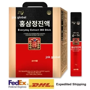 100Pcs Korean Red Ginseng 6 Year Old Everyday Extract 365 Stick + Express - Picture 1 of 12