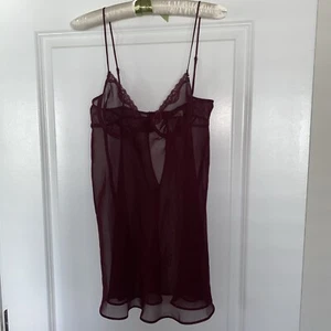 Baby Doll Sheer Calvin Klein Tank With Built In Wire Bra Sz S/34B - Picture 1 of 7