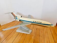 Vintage 1960s United Airlines Boeing 727 Desk Model Airplane with Stand