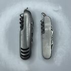 A49 Lot Vtg Retro Silver Stainless Swiss Army Utility Knife Tool Hiking Hunting